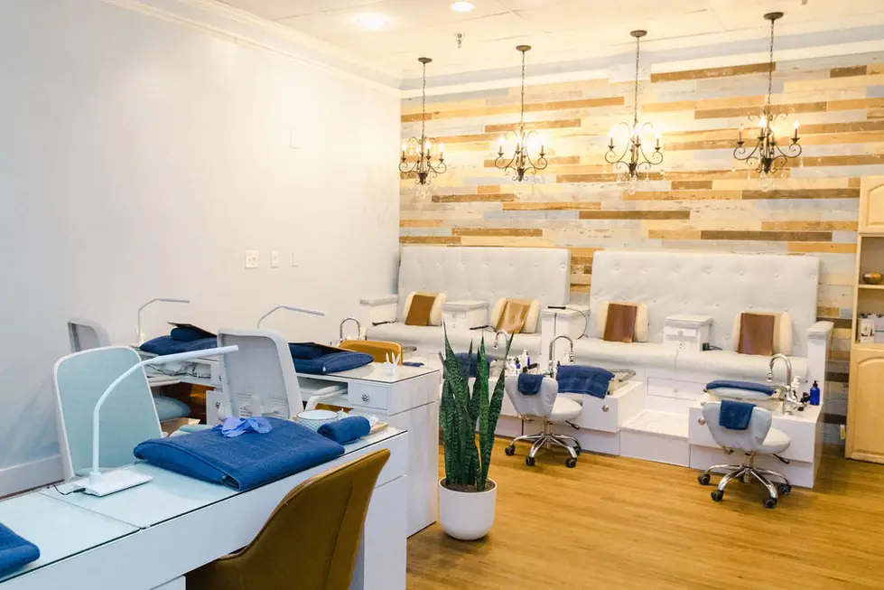 The manicure and pedicure suite with bench pedicure seating